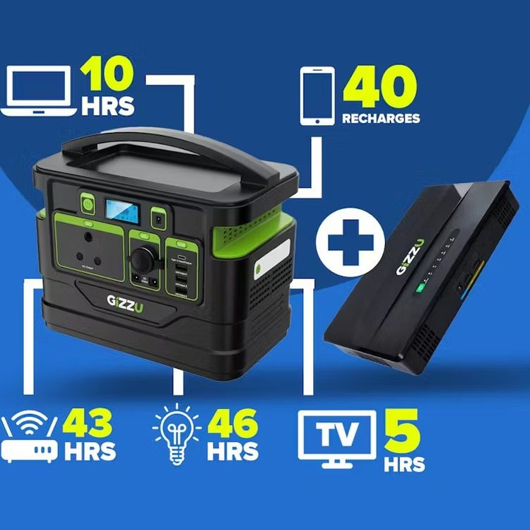پاور استیشن قابل حمل گیزو مدل GPS500 ظرفیت ۵۱۸ وات ساعت