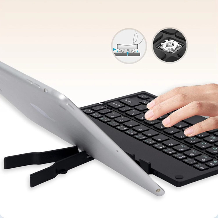 کیبورد بیسیم تاشو شارژی هارمونیکا HARMONICA با استند موبایل و تبلت